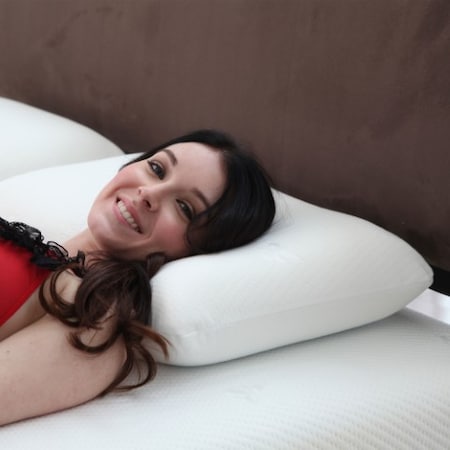 Hastings Home Comfort Gel Memory Foam Pillow with Cover 126113MAL